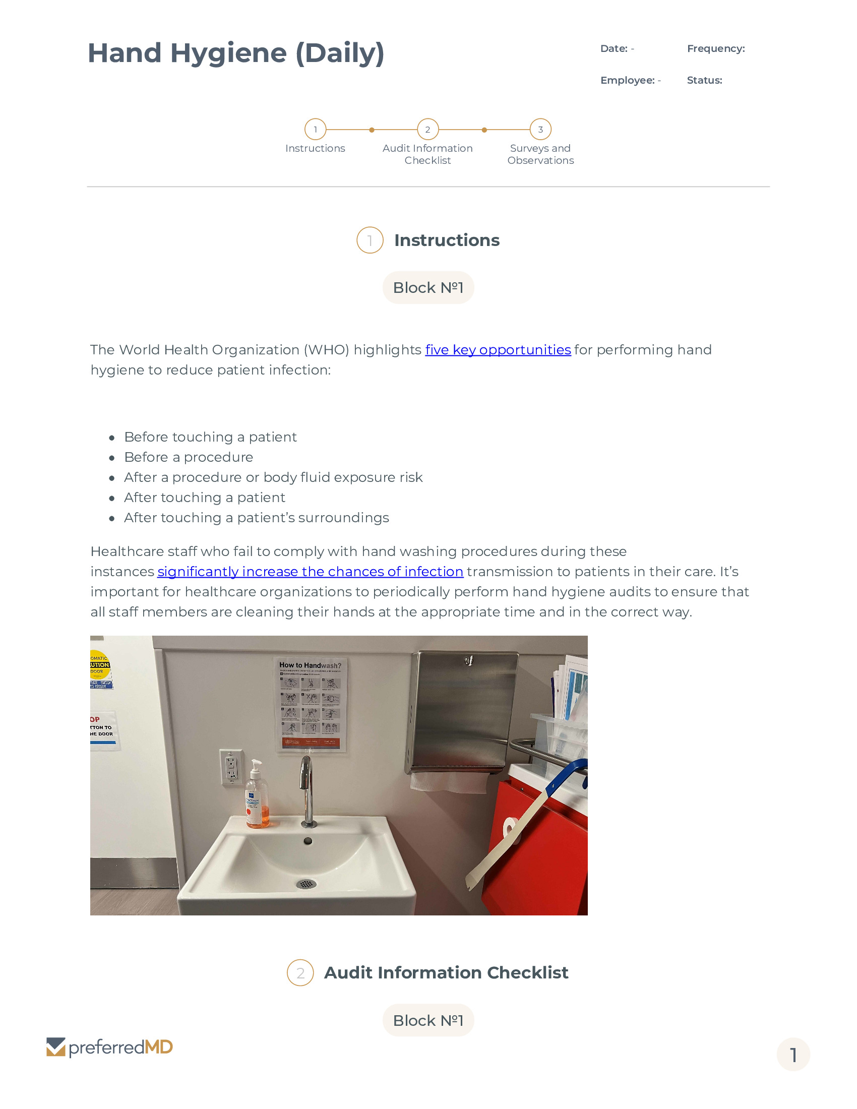 Hand Hygiene Log template PDF