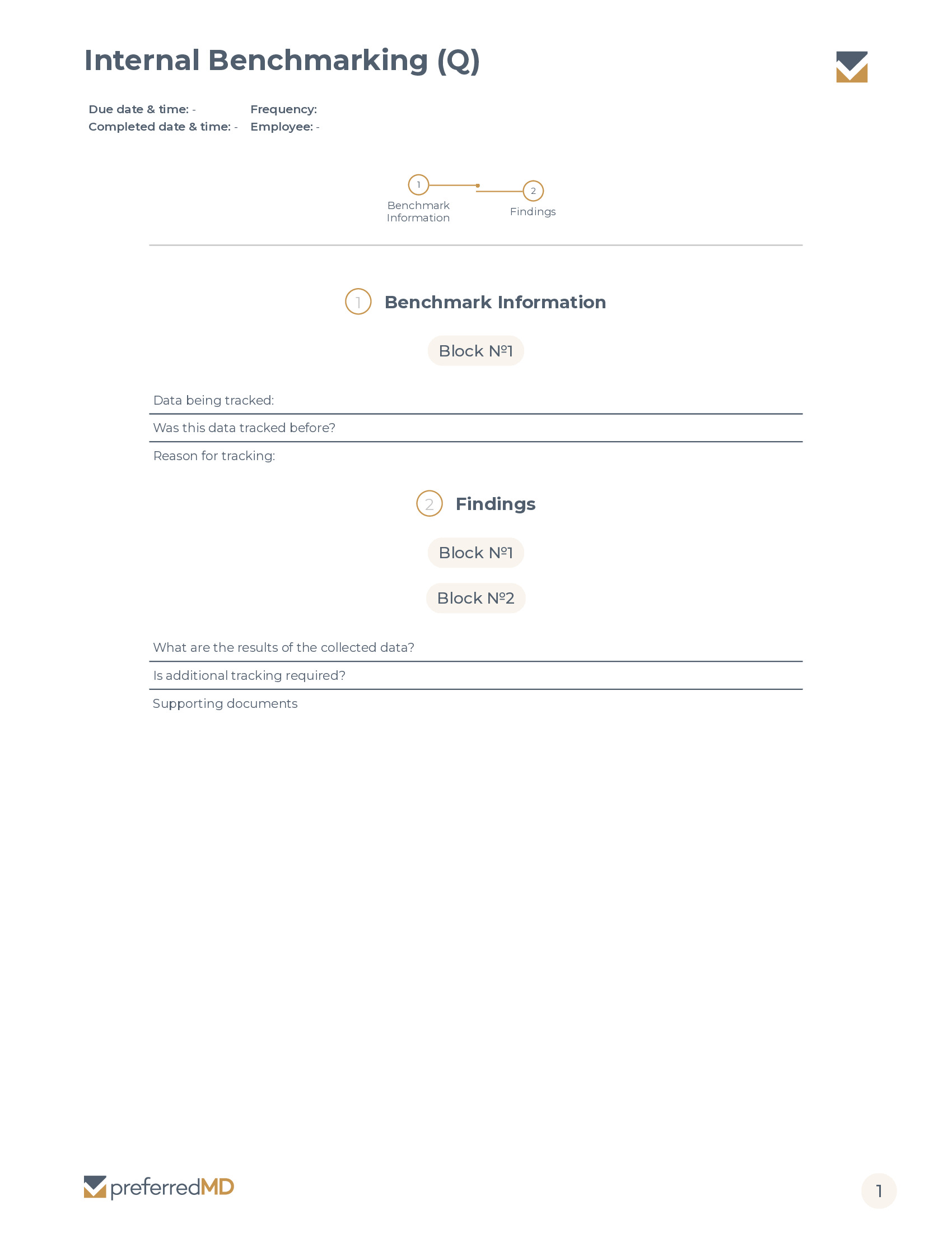 Internal Benchmarking (Q) template PDF