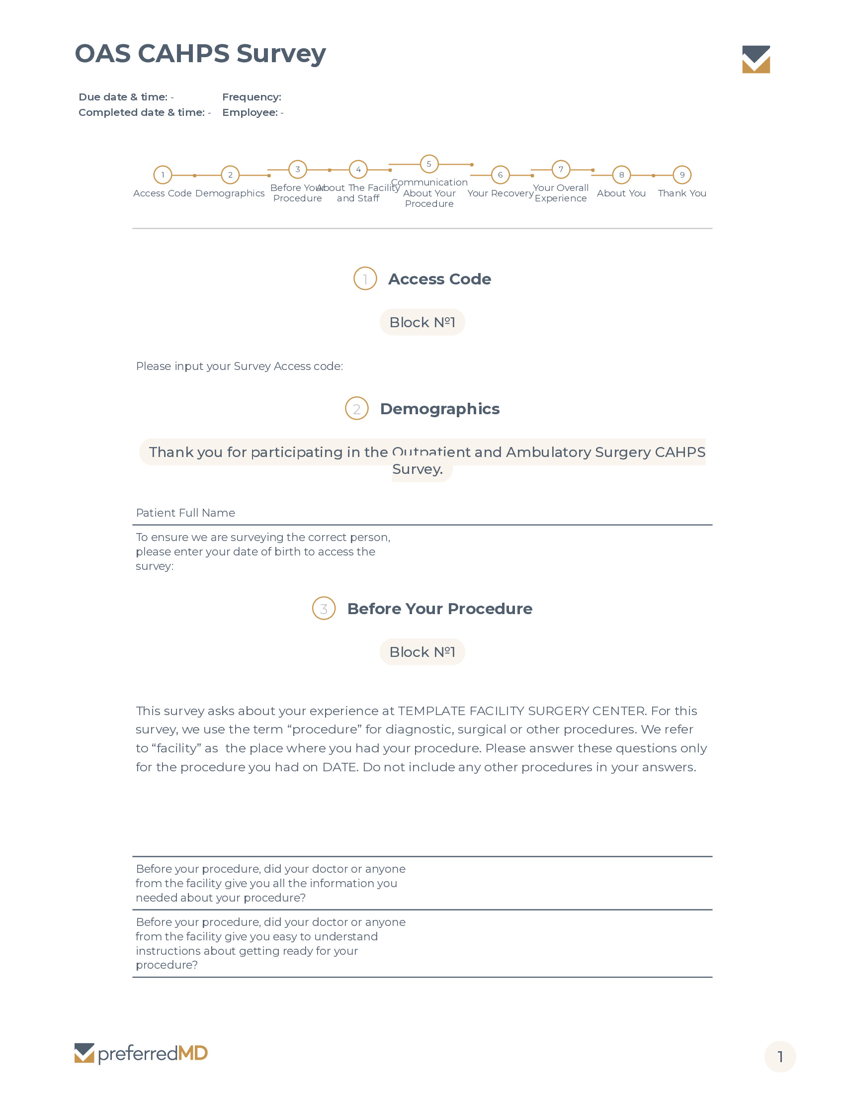 OAS CAHPS Survey template PDF