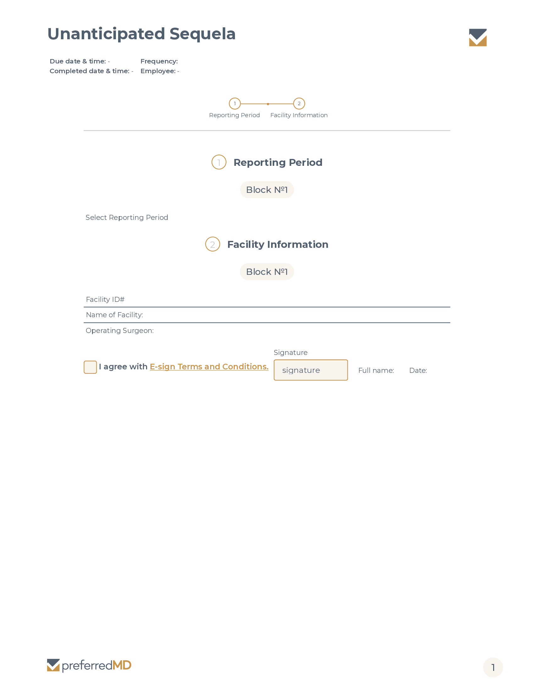 Unanticipated Sequela template PDF