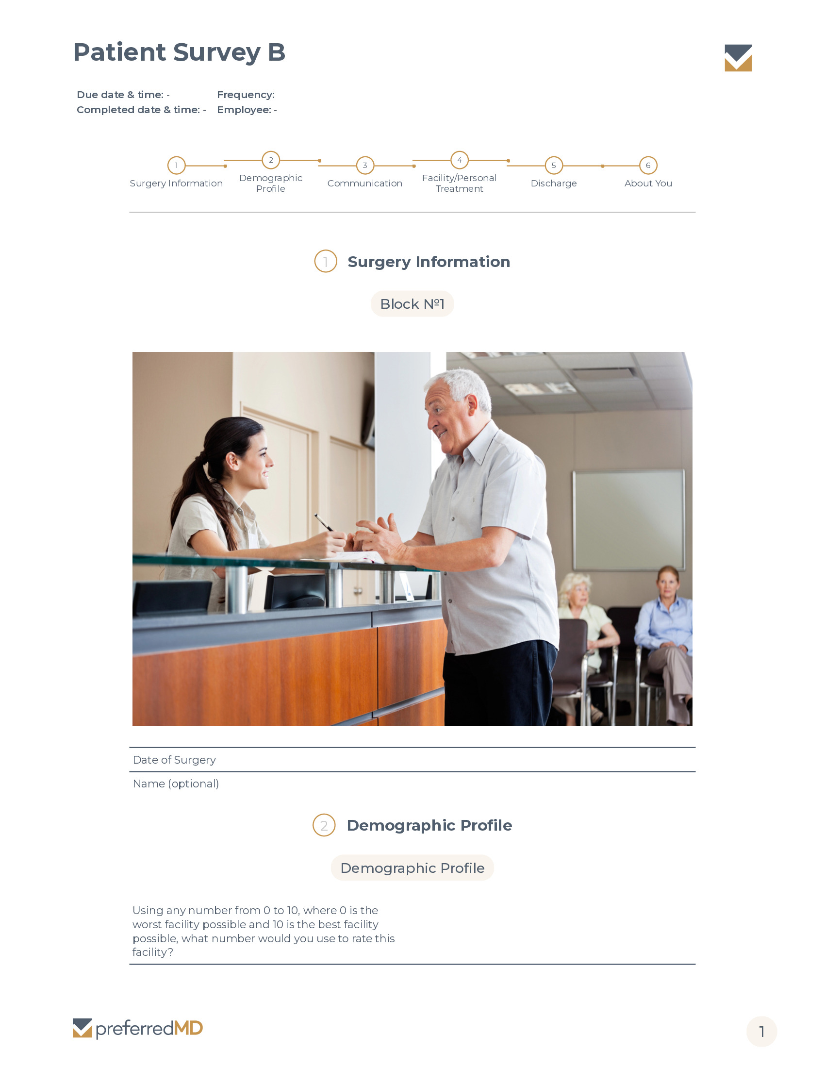 Patient Survey B template PDF