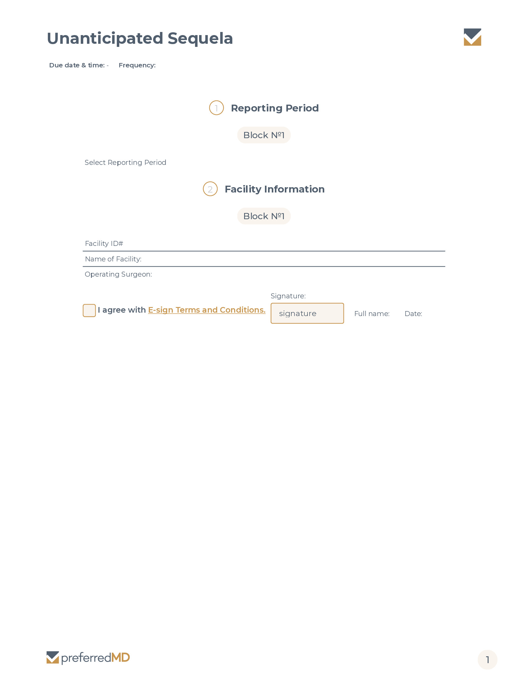 Unanticipated Sequela template PDF