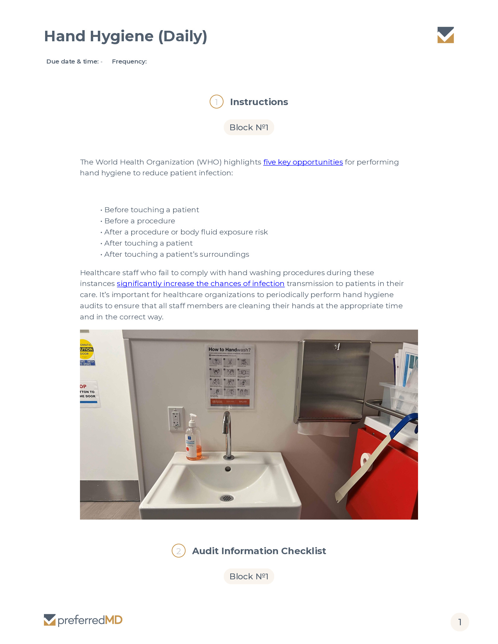 Hand Hygiene Log template PDF