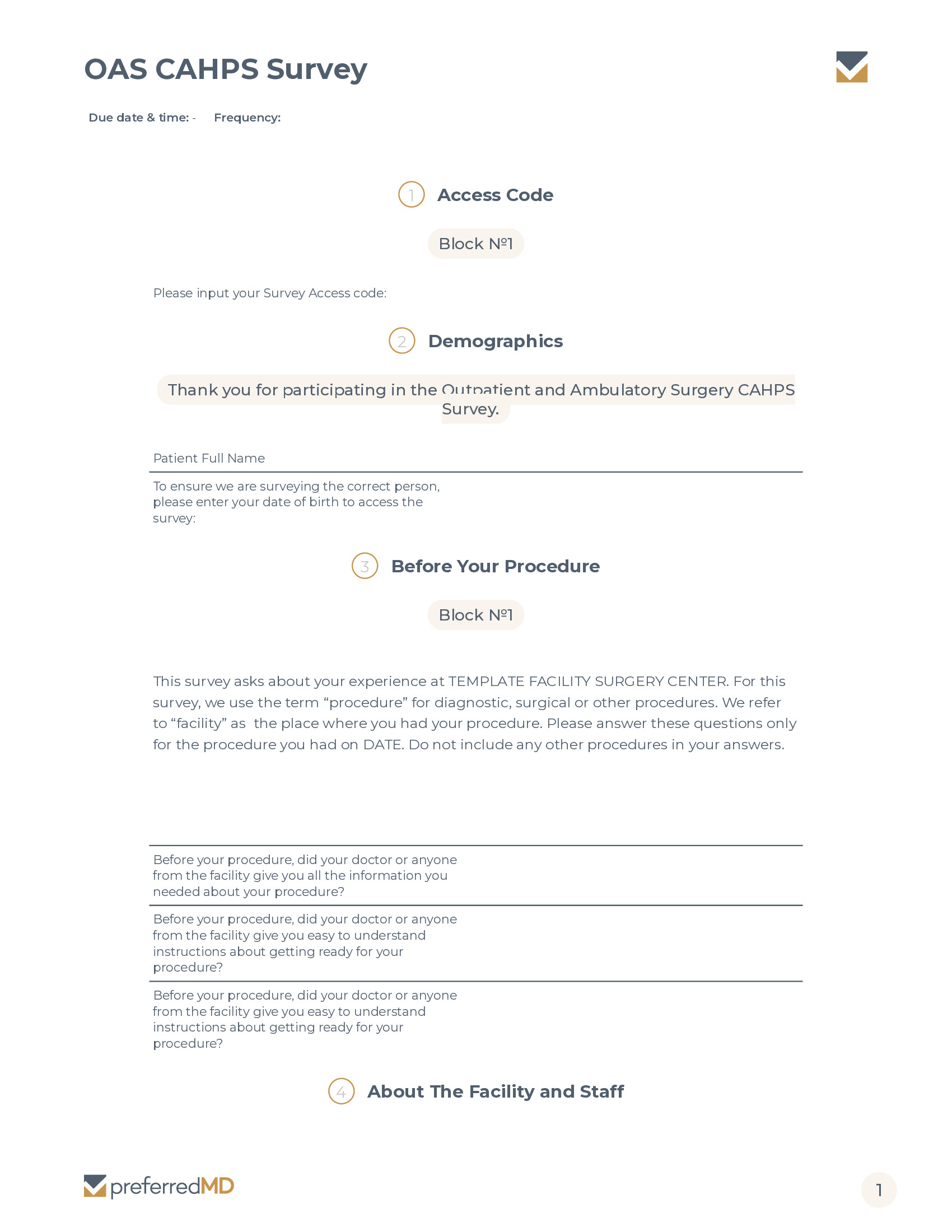 OAS CAHPS Survey template PDF